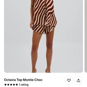 Octavia top& shorts set- Montie choc print- BRONZE SNAKE - NWT
